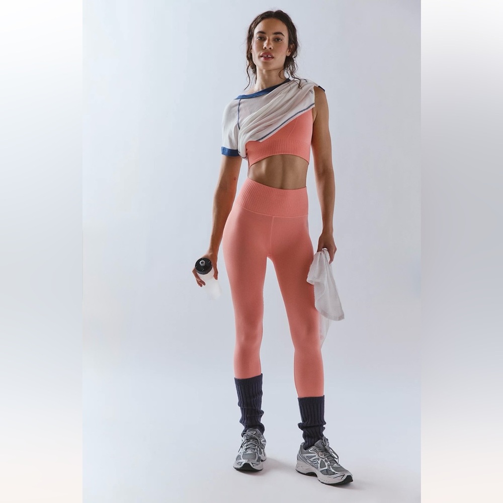 FP Movement by Free People 7/8 Good Karma Leggings in Neon Coral